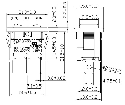 Pulsador Off-(on) Luminoso Rojo - Imagen 2