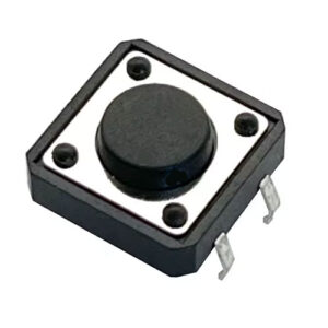 Pulsador de 4 pines 12x12x5 negro